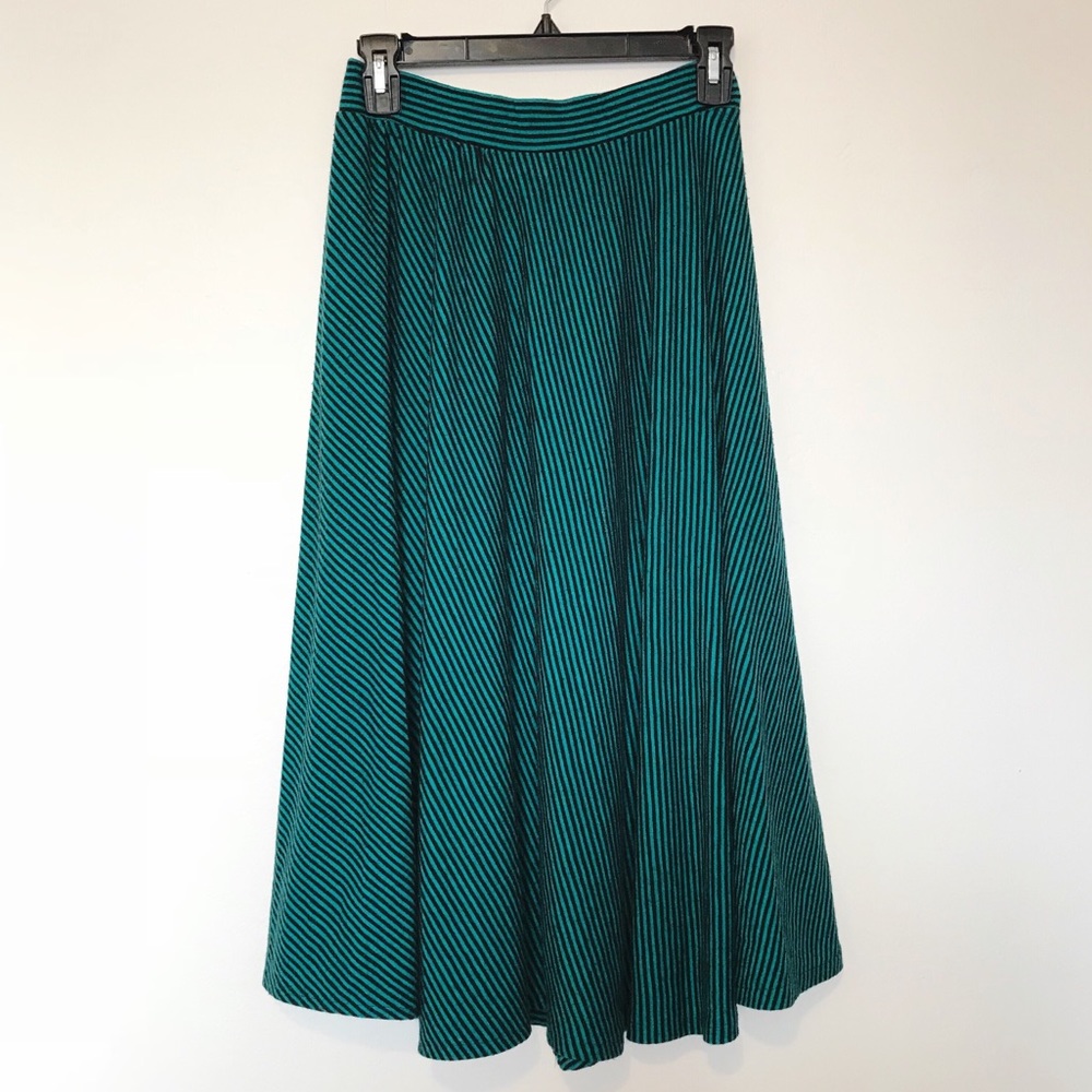 Striped midi skirt